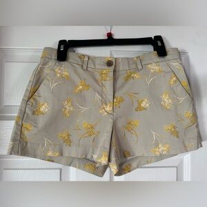 GAP Women's Yellow Floral Shorts